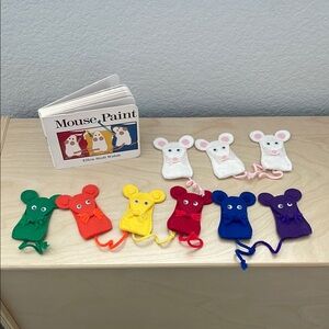 Colorful Mouse Finger Puppets Set